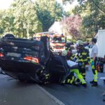 Bogenhausen: BMW landet auf dem Dach