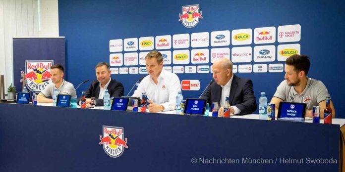 PK vor dem DEL-Auftakt mit Winkler, Jackson, Hager und Niederberger PK vor dem DEL-Auftakt mit Winkler, Jackson, Hager und Niederberger