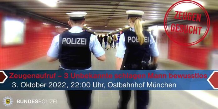 Schlägerei am Ostbahnhof Bundespolizei sucht Schläger-Trio