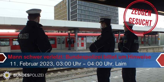 Schwerverletzter am S-Bahn Haltepunkt Laim gefunden - Bundespolizei bittet um Hinweise