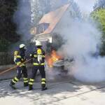 Hadern: VW Golf IV ausgebrannt