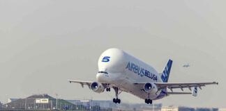 Seltener Gast - Supertransporter „Beluga“ am Münchner Flughafen