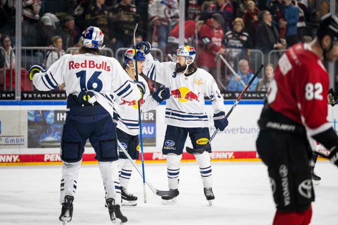 100. Ehliz-Tor besiegelt Sieg der Red Bulls bei den Kölner Haien 100. Ehliz-Tor besiegelt Sieg der Red Bulls bei den Kölner Haien