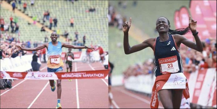 München Marathon: Kenianer Muia und Cherotich gewinnen in München München Marathon: Kenianer Muia und Cherotich gewinnen in München