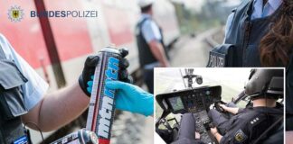 Graffitisprayer geschnappt - Bundespolizei mit Kombination Luft- und Bodenfahndung erfolgreich