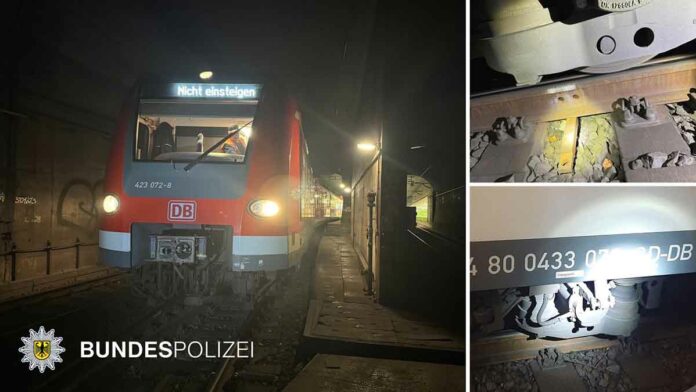 Drehgestell einer S-Bahn entgleist - Bundespolizei ermittelt - Kein Personenschaden!