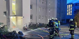 Schwabing: Kellerabteil brennt aus