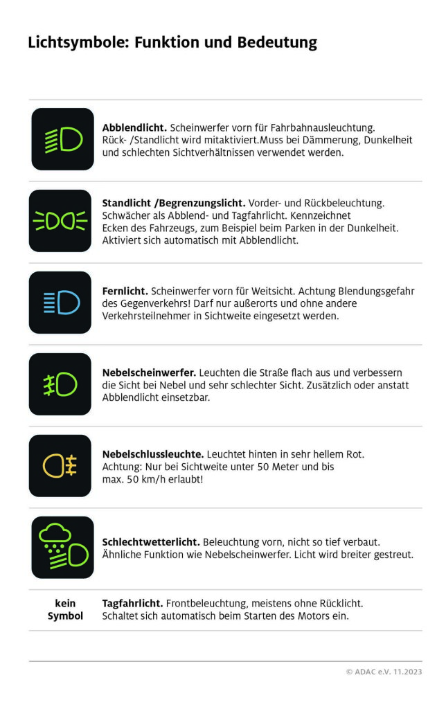 Licht Auto Fahrschule
