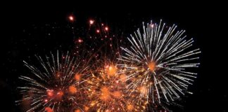 Brillantfeuerwerk am 26.04.2024 auf dem 58. Frühlingsfest München