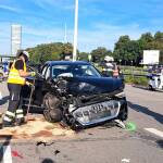 Georg-Brauchle-Ring: Schwerer Verkehrsunfall mit vier Fahrzeugen