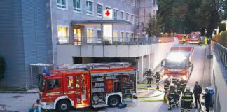 Wäschetrockner brennt in Klinik - Pasing