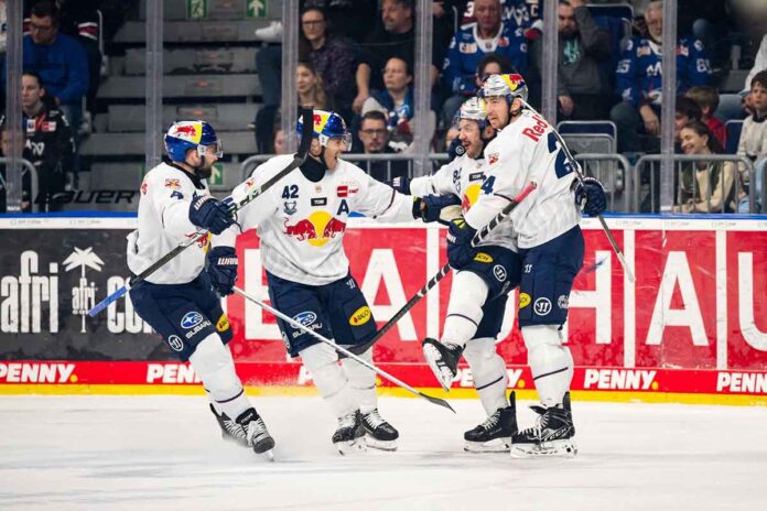 EHC Red Bull München übernimmt Führung in der Viertelfinalserie gegen Mannheim EHC Red Bull München übernimmt Führung in der Viertelfinalserie gegen Mannheim