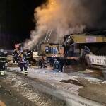 Zwei Bagger in Brand