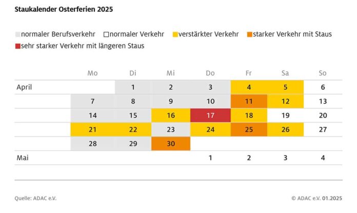 Ostern 2025: Erster großer Stauhöhepunkt des Jahres Ostern 2025: Erster großer Stauhöhepunkt des Jahres