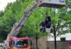 Aufzug defekt - Feuerwehr hilft Frau mit Rollstuhl