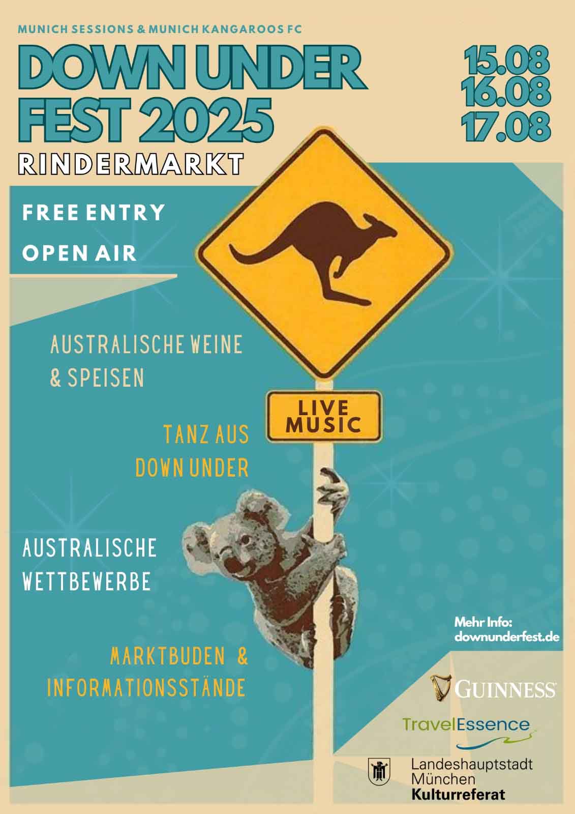 Entspannt feiern wie Down Under - beim Downunder Fest am Rindermarkt