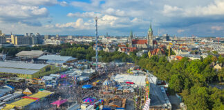 Der neue Skylift auf dem Oktoberfest