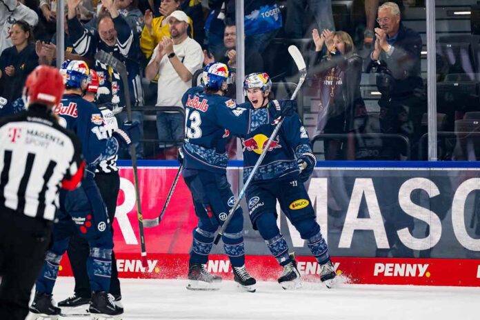 Red Bull München holt Derbysieg gegen die Augsburger Panther Red Bull München holt Derbysieg gegen die Augsburger Panther