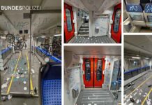 Fußballfans verunstalten Zugfahrgastbereich – Hoher Schaden bei DB Regio AG Fußballfans verunstalten Zugfahrgastbereich - Hoher Schaden bei DB Regio AG