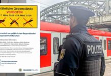 Allgemeinverfügung Hauptbahnhof München - Mitführverbot u.a. gefährlicher Gegenstände und Waffen