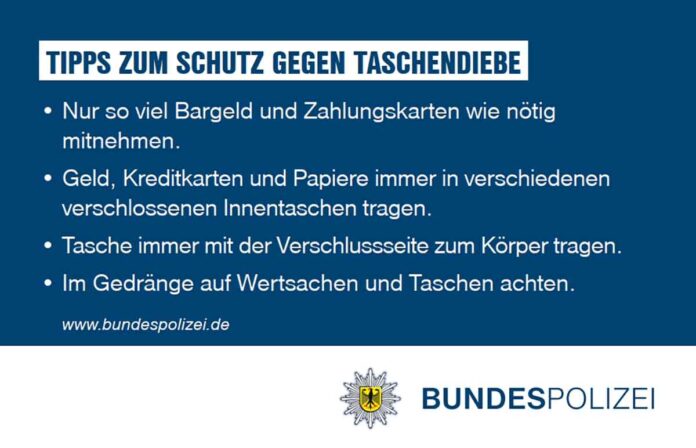 Diebstahl im internationalen Fernzug - Bundespolizei gibt Präventionstipps zum Osterreiseverkehr