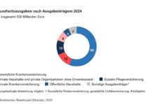 Gesundheitsausgaben im Jahr 2024 auf 538 Milliarden Euro gestiegen