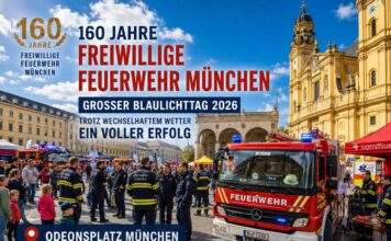 160 Jahre Freiwillige Feuerwehr München: Großer Blaulichttag 2026 trotz wechselhaftem Wetter ein voller Erfolg