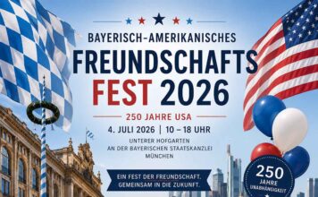Bayerisch-Amerikanisches Freundschaftsfest 2026 am 4. Juli - Bild: KI generiert