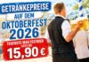 Getränkepreise auf dem Oktoberfest 2026 - Teuerste Maß Festbier liegt bei 15,90 Euro