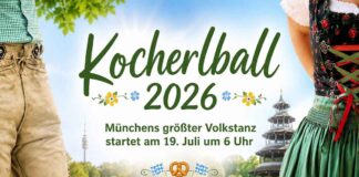 Kocherlball 2026: Münchens größter Volkstanz startet am 19. Juli um 6 Uhr