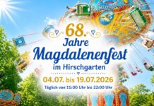 68. Jahre Magdalenenfest im Hirschgarten vom 04.07. bis 19.07.2026 68. Jahre Magdalenenfest im Hirschgarten vom 04.07. bis 19.07.2026