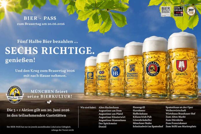 Sonder-Aktion zum Münchner Brauertag 2026 bei den Münchner Innenstadtwirten - SECHS RICHTIGE!