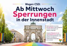Wegen CSD: Ab Mittwoch Sperrungen in der Innenstadt Wegen CSD: Ab Mittwoch Sperrungen in der Innenstadt