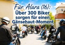 Für Alara (16): Über 300 Biker sorgen für einen Gänsehaut-Moment