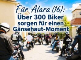 Für Alara (16): Über 300 Biker sorgen für einen Gänsehaut-Moment