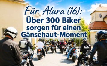 Für Alara (16): Über 300 Biker sorgen für einen Gänsehaut-Moment