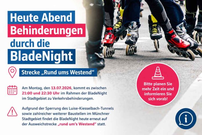 Heute Abend Behinderungen durch die BladeNight Strecke "Rund ums Westend"