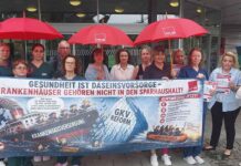 „Lasst uns nicht im Regen stehen!“ – Beschäftigte der Uniklinik München protestieren gegen Sozialkürzungen „Lasst uns nicht im Regen stehen!“ - Beschäftigte der Uniklinik München protestieren gegen Sozialkürzungen