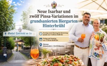 Neue Isarbar und zwölf Pinsa-Variationen im grundsanierten Biergarten Hinterbrühl Neue Isarbar und zwölf Pinsa-Variationen im grundsanierten Biergarten Hinterbrühl