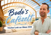Neues Bodo's Cafézelt - frischer Look zur Wiesn 2026