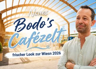 Neues Bodo's Cafézelt - frischer Look zur Wiesn 2026