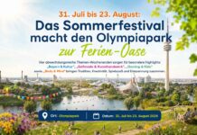 31. Juli bis 23. August: Das Sommerfestival macht den Olympiapark zur Ferien-Oase 31. Juli bis 23. August: Das Sommerfestival macht den Olympiapark zur Ferien-Oase