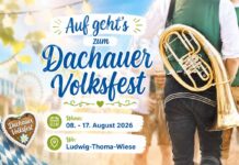 Auf geht’s zum Dachauer Volksfest vom 08. - 17. August 2026
