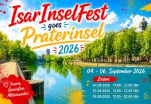 IsarInselFest goes Praterinsel 2026 – 04. bis 06. September 2026 IsarInselFest goes Praterinsel 2026 - 04. bis 06. September 2026
