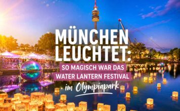 München leuchtet: So magisch war das Water Lantern Festival im Olympiapark
