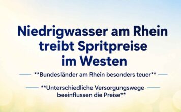 Niedrigwasser am Rhein treibt Spritpreise im Westen