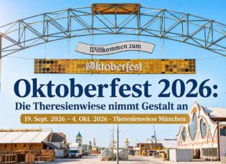 Oktoberfest Aufbau 2026: Die Theresienwiese nimmt Gestalt an