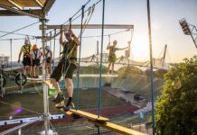 Kletterspaß in luftiger Höhe: Der SAYAQ Adventure Tower im Olympiapark Kletterspaß in luftiger Höhe: Der SAYAQ Adventure Tower im Olympiapark