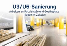 U3/U6-Sanierung: Arbeiten an Poccistraße und Goetheplatz liegen im Zeitplan U3/U6-Sanierung: Arbeiten an Poccistraße und Goetheplatz liegen im Zeitplan